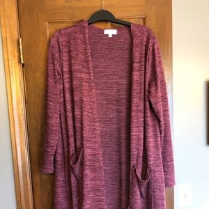 LuLaRoe Sarah Cardigan in Heather Purple